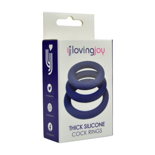 Loving Joy Thick Silicone Cock Rings 3 Pack Sensual Secret Boutique