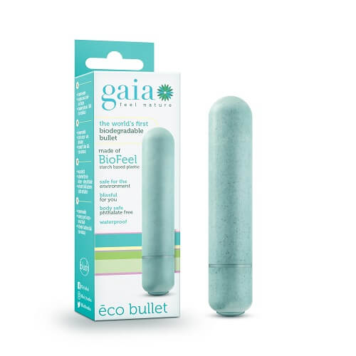 Gaia Biodegradable Eco Bullet Vibrator Blue Sensual Secret Boutique