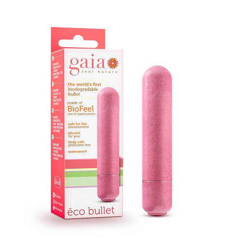 Gaia Biodegradable Eco Bullet Vibrator Pink Sensual Secret Boutique