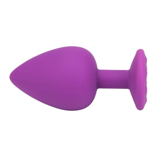 Loving Joy Jewelled Silicone Butt Plug Purple -Large Sensual Secret Boutique