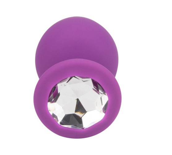 Loving Joy Jewelled Silicone Butt Plug Purple -Large Sensual Secret Boutique