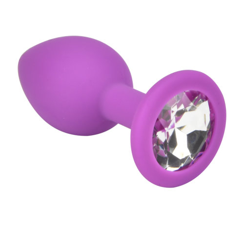 Loving Joy Jewelled Silicone Butt Plug Purple -Small Sensual Secret Boutique