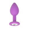 Loving Joy Jewelled Silicone Butt Plug Purple -Small Sensual Secret Boutique