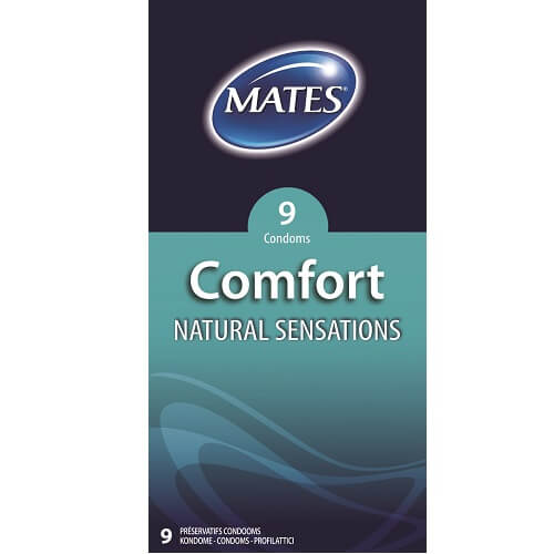 Mates Comfort Natural Sensations Condoms 9 Pack Sensual Secret Boutique