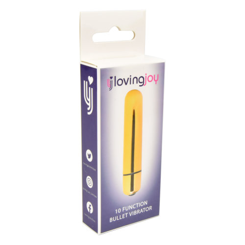 Loving Joy 10 Function Gold Bullet Vibrator Sensual Secret Boutique