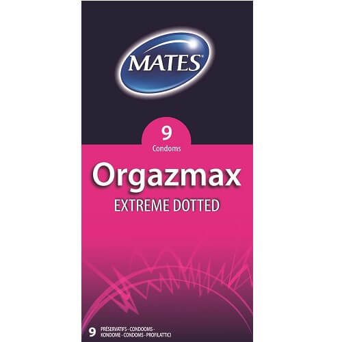 Mates Orgazmax Extreme Dotted Condoms 9 Pack Sensual Secret Boutique