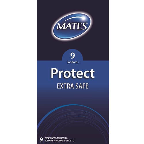 Mates Protect Extra Safe Condoms 9 Pack Sensual Secret Boutique