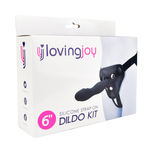 Loving Joy 6 Inch Silicone Strap On Dildo Kit Sensual Secret Boutique