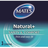 Mates Natural Condoms 3 Pack Sensual Secret Boutique