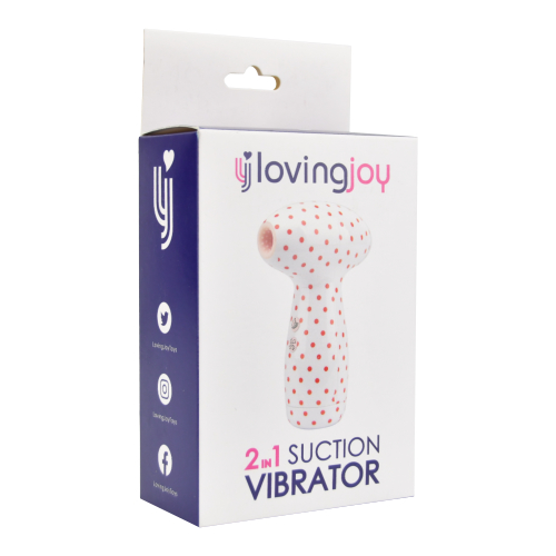 Loving Joy 2 in 1 Suction Vibrator Polka Dot Sensual Secret Boutique