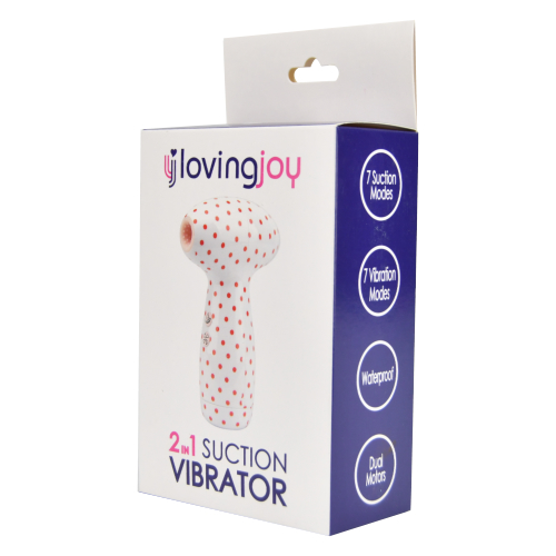 Loving Joy 2 in 1 Suction Vibrator Polka Dot Sensual Secret Boutique