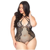 Leg Avenue Plus Size Net and Lace Crotchless Body Sensual Secret Boutique