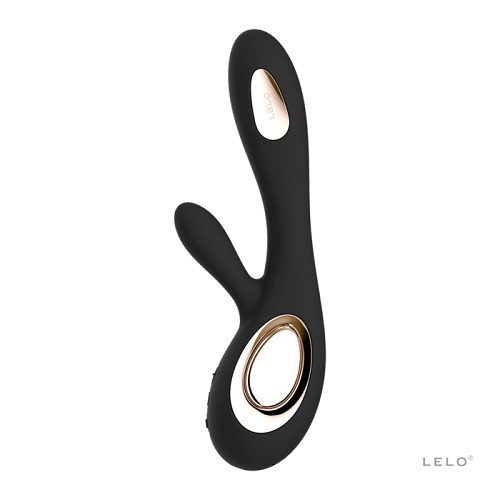 Lelo Soraya Wave Dual Action Vibrator Black - Luxury Rabbit Vibrator with Wavemotion Technology Sensual Secret Boutique