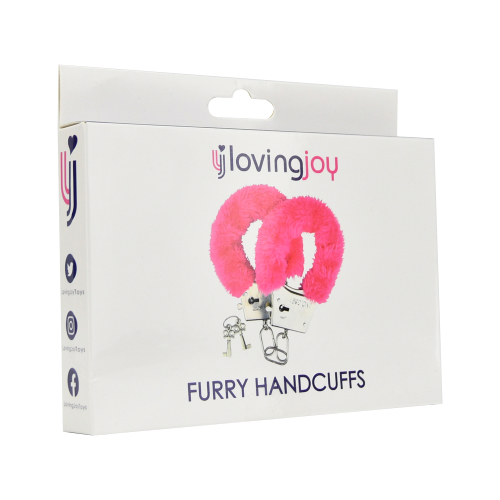 Loving Joy Furry Handcuffs Pink Sensual Secret Boutique