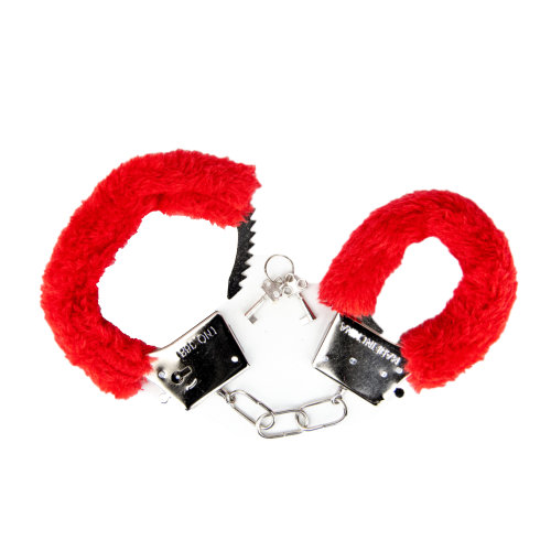 Loving Joy Furry Handcuffs Red Sensual Secret Boutique