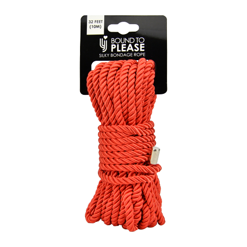 Bound to Please Silky Bondage Rope 10m Red Sensual Secret Boutique