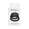 Loving Joy Thick Silicone Cock Rings 3 Pack Grey Sensual Secret Boutique