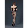 Moonlight Criss-Cross Cut-Out Crotchless Floral Bodystocking Black One Size Sensual Secret Boutique