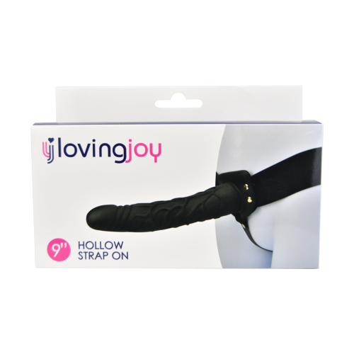 Loving Joy 9 Inch Hollow Strap On Black Sensual Secret Boutique