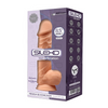 SilexD 8.5 inch Realistic Vibrating Silicone Dual Density Girthy Dildo with Suction Cup with Balls Sensual Secret Boutique