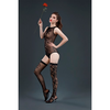 Moonlight Patterned Black Mesh Body with Stockings One Size Sensual Secret Boutique