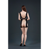 Moonlight Open Front and Back Criss-Cross Mini Dress One Size Black Sensual Secret Boutique