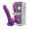 SilexD 7 inch Realistic Silicone Dual Density Dildo with Suction Cup and Balls Purple Sensual Secret Boutique