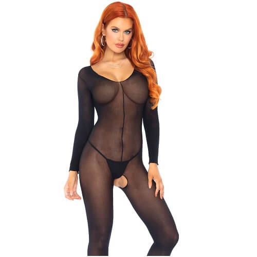 Leg Avenue Sheer Long Sleeves Bodystocking Sensual Secret Boutique