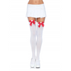 Leg Avenue Nylon Thigh Highs with Bow - Black Sensual Secret Boutique