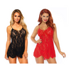 Leg Avenue Rose Lace Flair Chemise - Black Sensual Secret Boutique