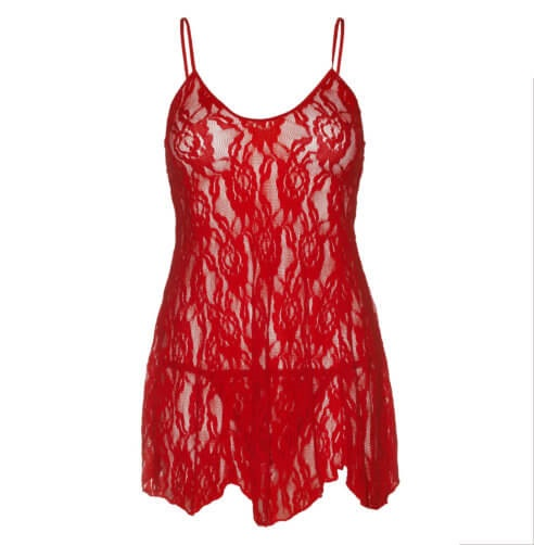 Leg Avenue Rose Lace Flair Chemise - Red Sensual Secret Boutique