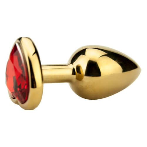 Precious Metals Heart Shaped Butt Plug-Gold Sensual Secret Boutique