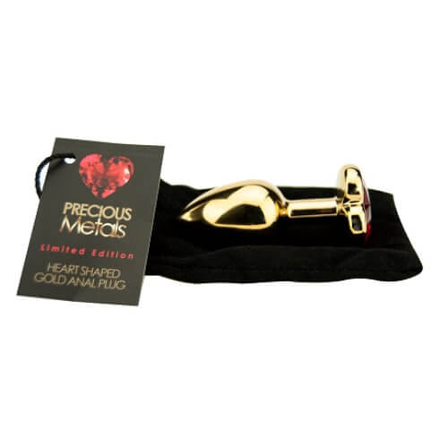 Precious Metals Heart Shaped Butt Plug-Gold Sensual Secret Boutique