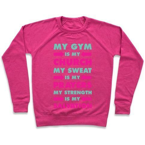 MY GYM IS MY CHURCH CREWNECK SWEATSHIRT Sensual Secret Boutique