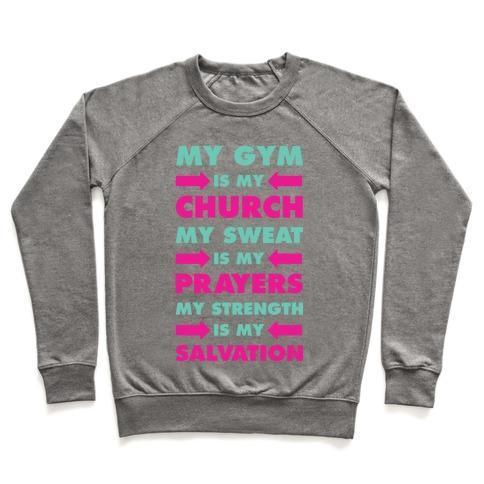 MY GYM IS MY CHURCH CREWNECK SWEATSHIRT Sensual Secret Boutique