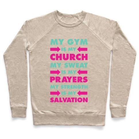 MY GYM IS MY CHURCH CREWNECK SWEATSHIRT Sensual Secret Boutique