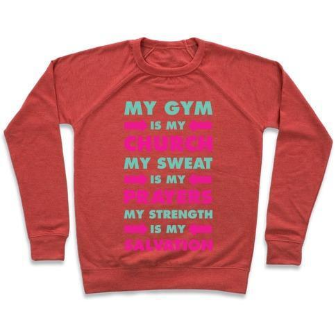 MY GYM IS MY CHURCH CREWNECK SWEATSHIRT Sensual Secret Boutique