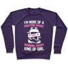 I'M MORE OF A PROTEIN SHAKE AND RUNNING SHOES KINDA OF GIRL CREWNECK SWEATSHIRT Sensual Secret Boutique