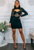 Shop the Open Heart Mesh Long Sleeves Mini Dress - Must-Have Black Dress for Any Occasion Sensual Secret Boutique