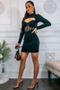 Shop the Open Heart Mesh Long Sleeves Mini Dress - Must-Have Black Dress for Any Occasion Sensual Secret Boutique