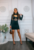 Shop the Open Heart Mesh Long Sleeves Mini Dress - Must-Have Black Dress for Any Occasion Sensual Secret Boutique