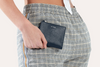 Stylish Coin Purse Wallet | Genuine Saffiano Leather | Zipper Coin Slot | ID Window | 6 Card Slots | Bill Sleeve Sensual Secret Boutique