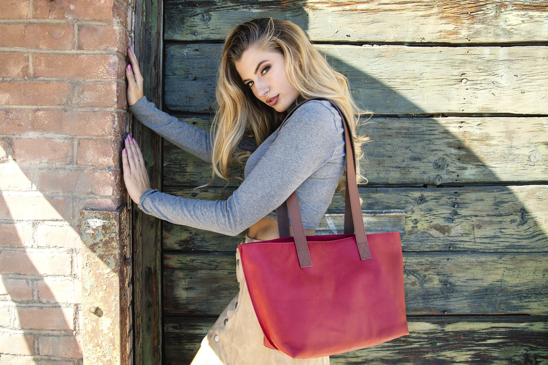 Shop Now - Perfect Tote Red | Genuine Leather and Spacious Interior Sensual Secret Boutique