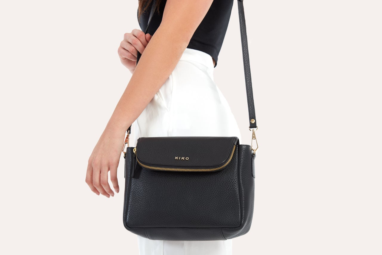 Fold Over Crossbody - Genuine Pebble Leather, Magnetic Closure, Removable Shoulder Strap Sensual Secret Boutique