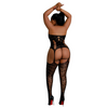 Moonlight Black Halter Suspender Bodystocking Plus Size Sensual Secret Boutique