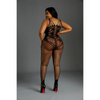 Moonlight Lace and Fishnet Bodystocking Black Plus Size Sensual Secret Boutique