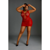 Moonlight Red Open Back Mini Dress Plus Size Sensual Secret Boutique