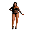 Moonlight Black Off the Shoulder Sparkle Body Plus Size Sensual Secret Boutique