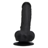 Loving Joy 9 Inch Realistic Silicone Dildo with Suction Cup and Balls Black Sensual Secret Boutique