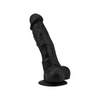 Loving Joy 7 Inch Realistic Silicone Dildo with Suction Cup and Balls Black Sensual Secret Boutique